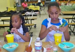 Michelle Bonet and Enperatriz Delgadillo muddle their mint.